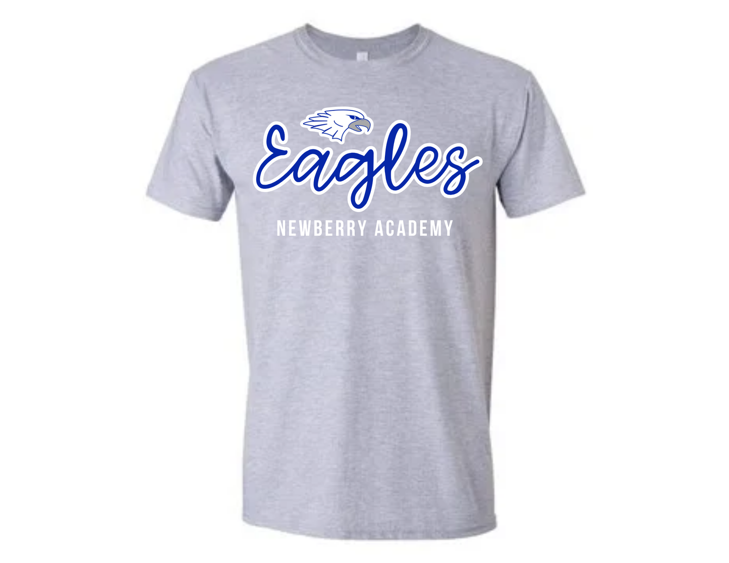 Cursive Eagles Gray Short Sleeve Tee