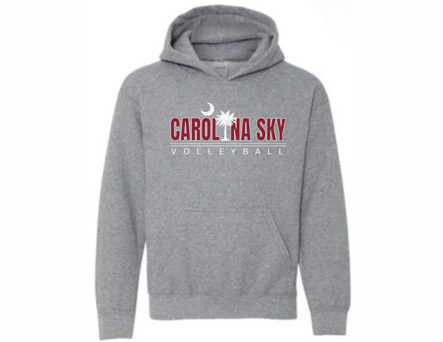 Carolina Sky "Palmetto Tree" Gray Fleece Hoodie