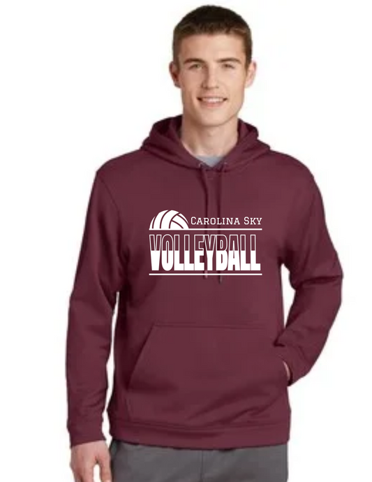 Carolina Sky "Volleyball Vibes" Cardinal Performance Hoodie