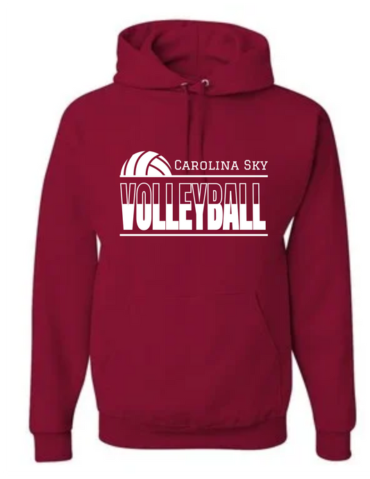 Carolina Sky "Volleyball Vibes" Cardinal Hoodie