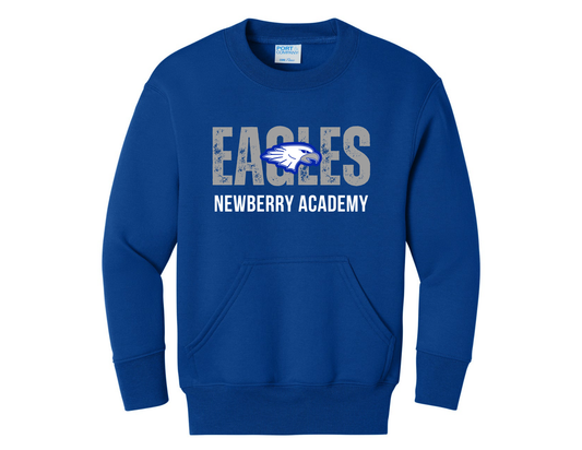 Eagles Royal Blue Crewneck Pocket Sweatshirt with Option
