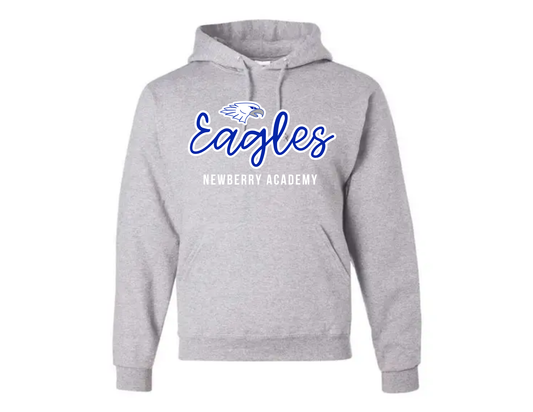 Cursive Eagles Athletic Gray Hoodie