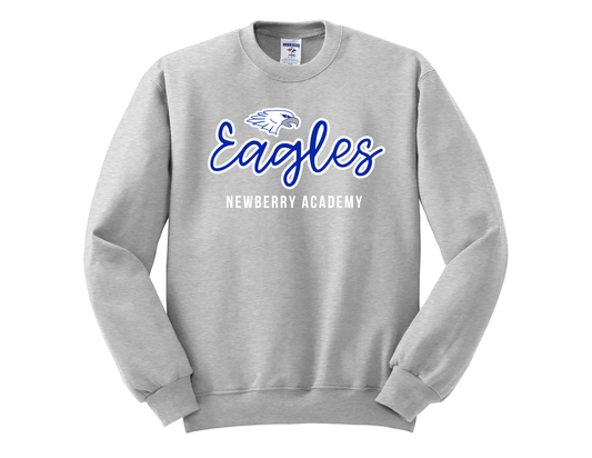 Cursive Eagles Athletic Gray Crewneck Sweatshirt