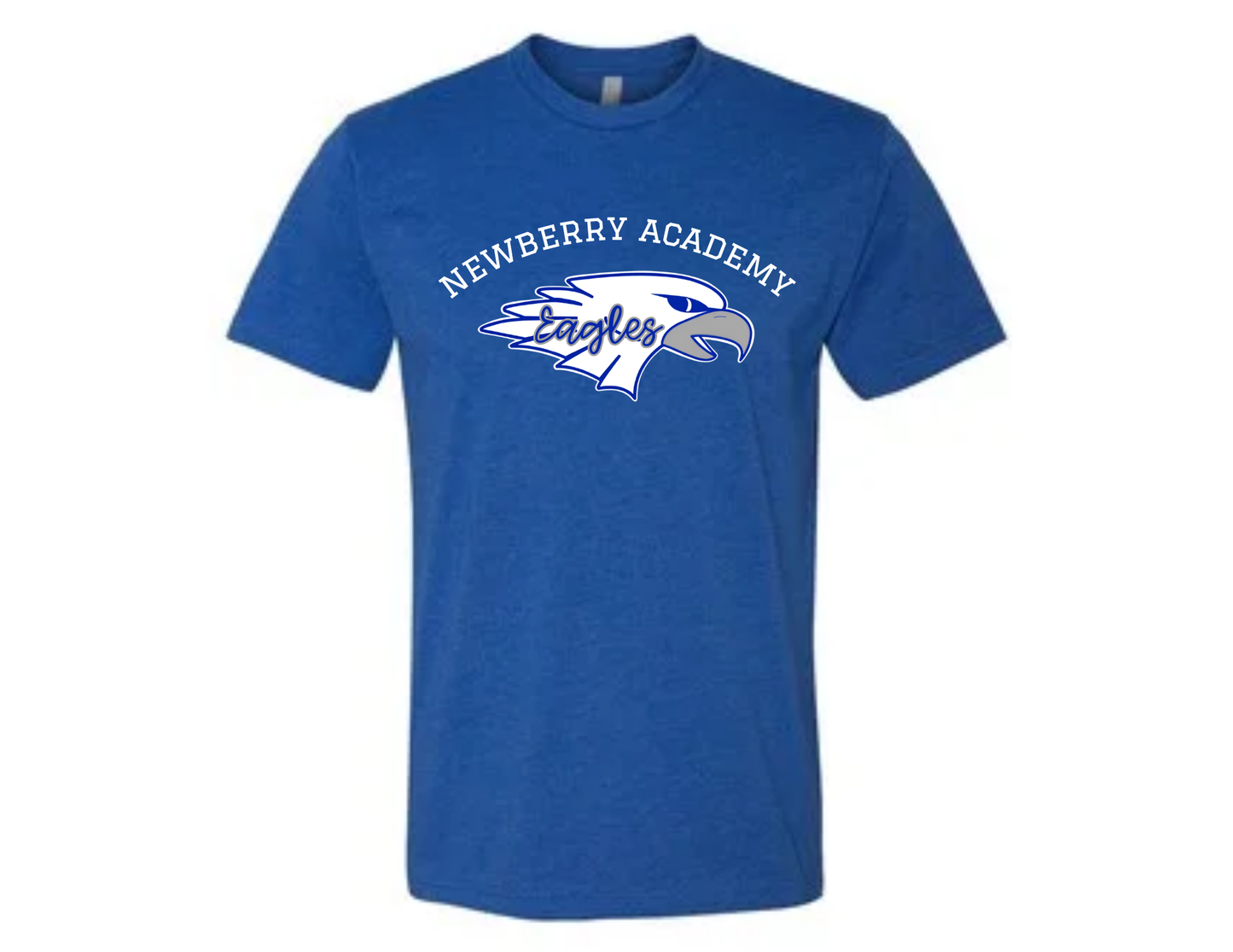 Newberry Academy Heather Royal Blue Short Sleeve Tee