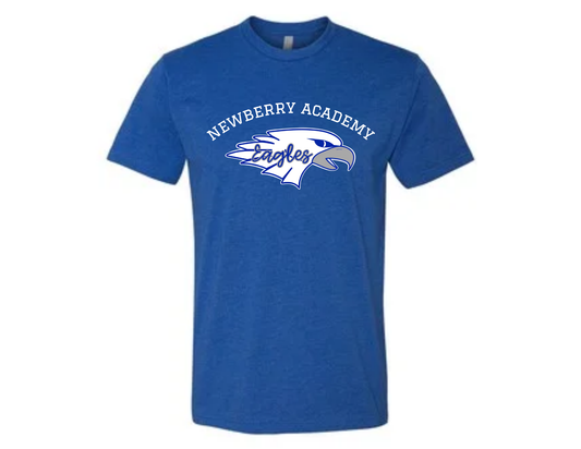 Newberry Academy Heather Royal Blue Short Sleeve Tee