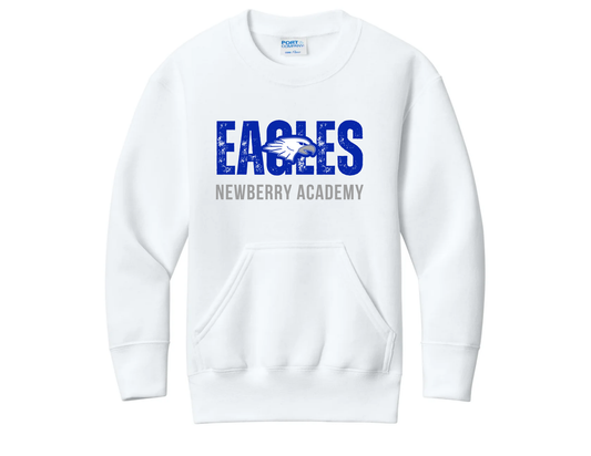 Eagles White Crewneck Pocket Sweatshirt