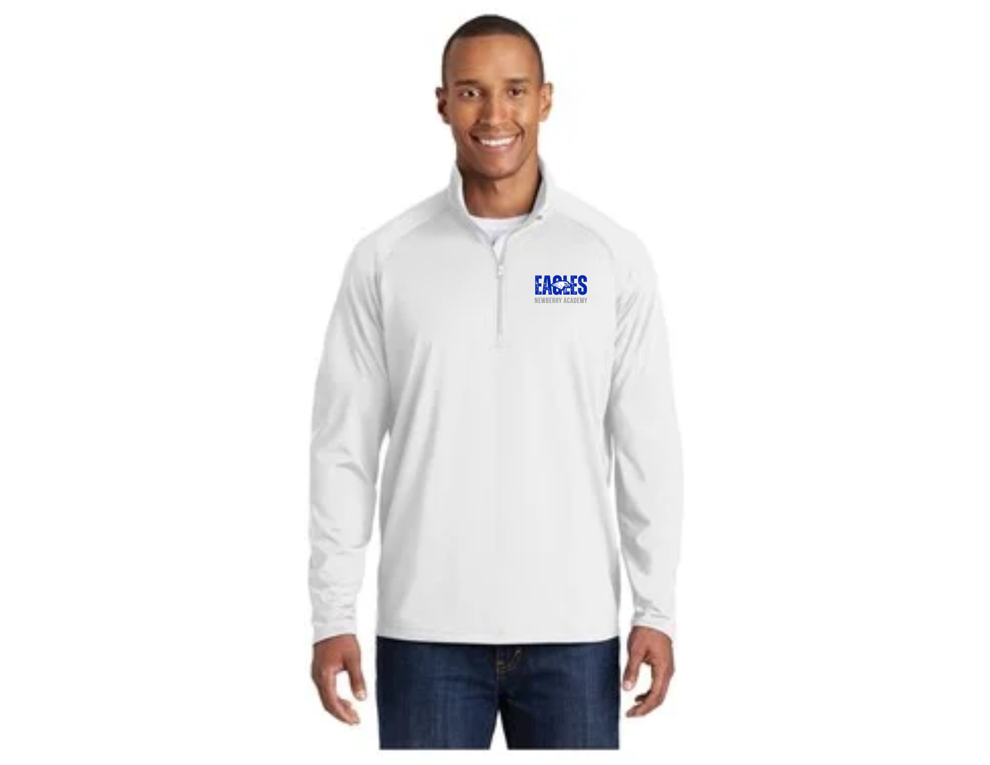 Eagles Men/s White 1/4 Zip