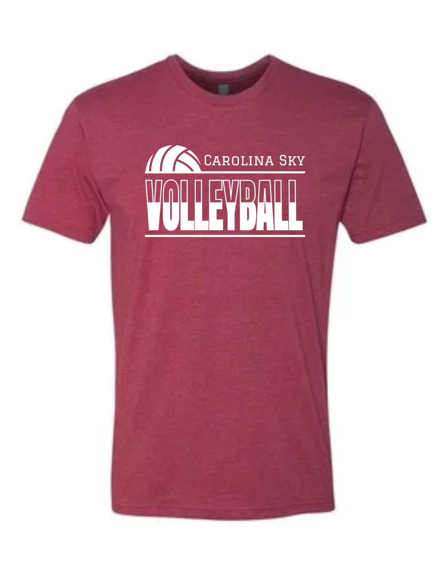 Carolina Sky "Volleyball Vibes" Cardinal Short Sleeve Tee