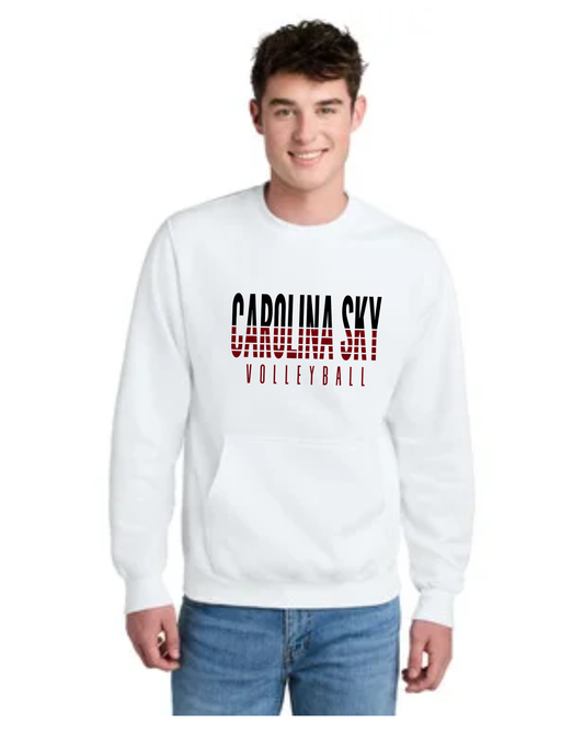 Carolina Sky "Lines" Pocket Crewneck Sweatshirt